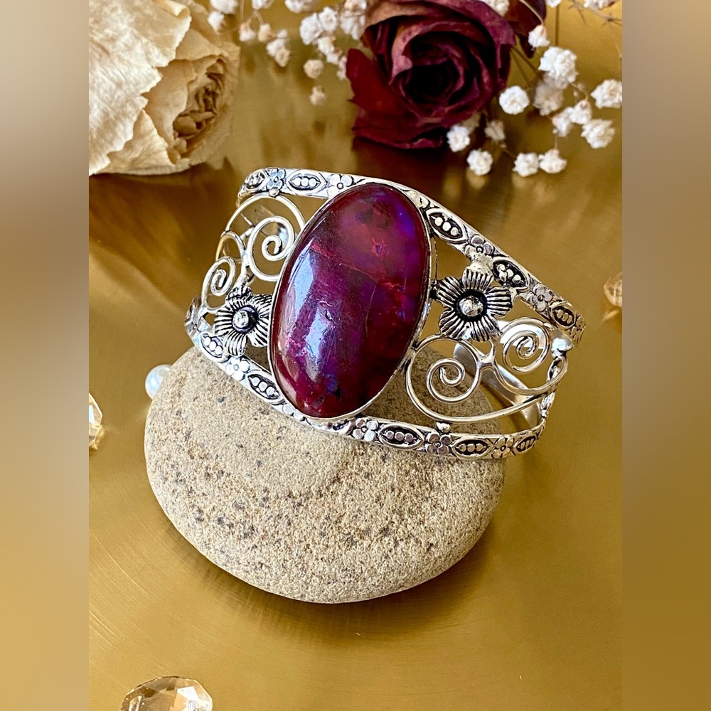 Purple Labradorite Adjustable Cuff - image 1